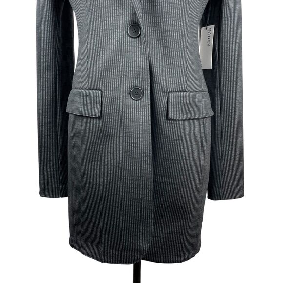 Bailey 44 Women's Peter The Great Blazer Jacket Size Large Black Gray Striped - Picture 6 of 16